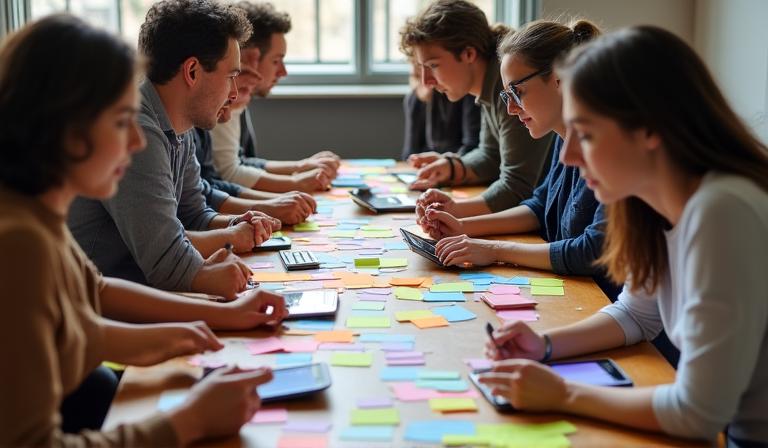 Team working on strategy